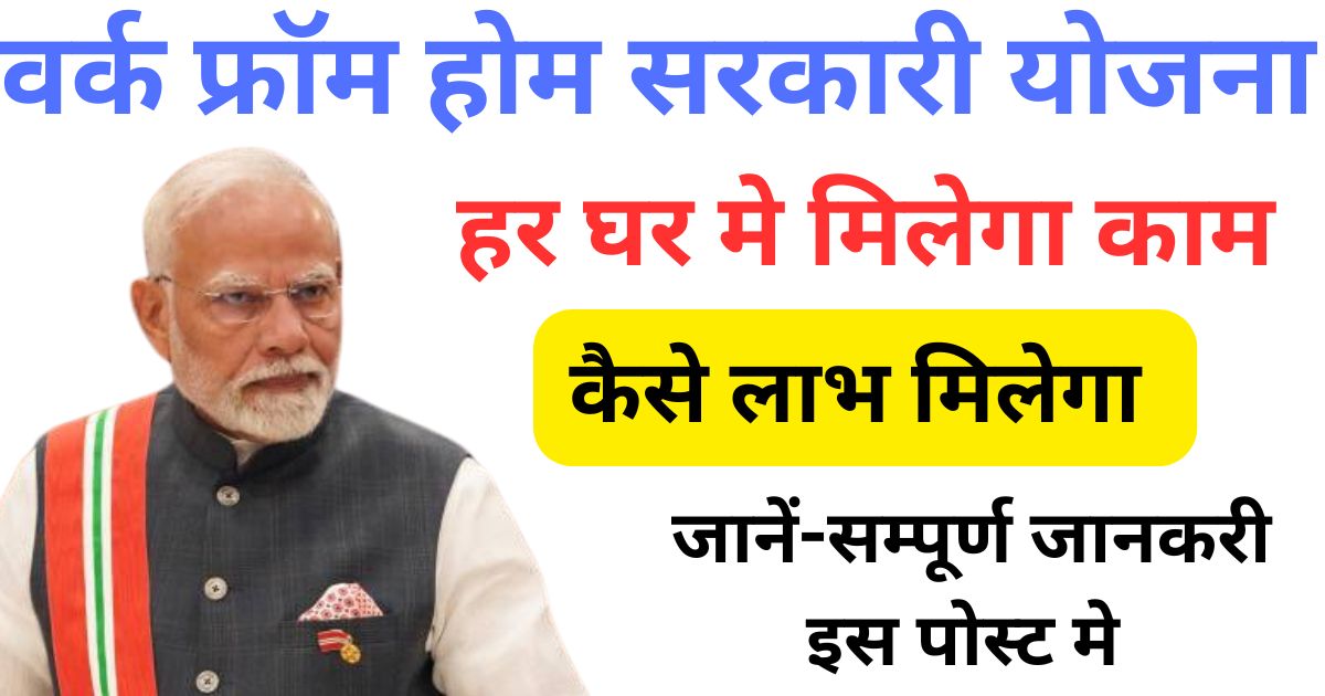 Work from Home सरकारी योजना ( सरकार की नयी स्कीम हुयी लांच घर से कर पाएंगे नौकरी)